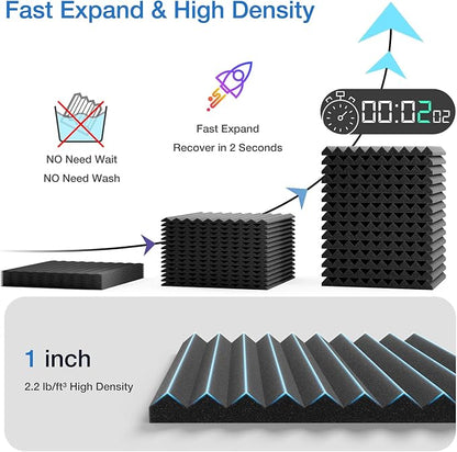 48 Pack Sound Proof Foam Panels - Image 2