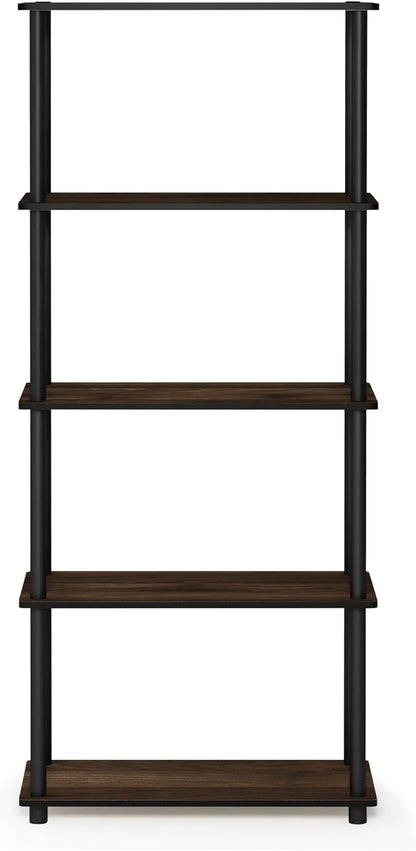 Furinno TURN-N-TUBE Storage Shelves, 5-Tier Book Shelf, Corner Shelf, Toolless - Image 6