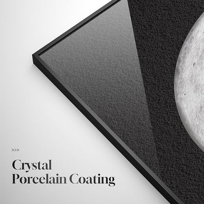Framed Modern Elegant Black and White Moon Wall Art, Large Minimalist Celestial - Image 5