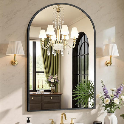 NEWBULIG 26X38 Inch Arched Bathroom Mirror - Image 2