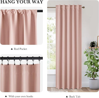 RYB HOME 100% Blackout Short Curtains - Image 2