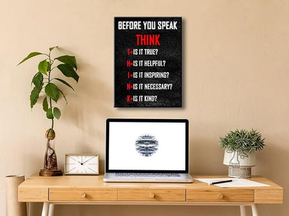 Pyradecor Motivational Think Before You Speak Classroom Positive Quotes - Image 4