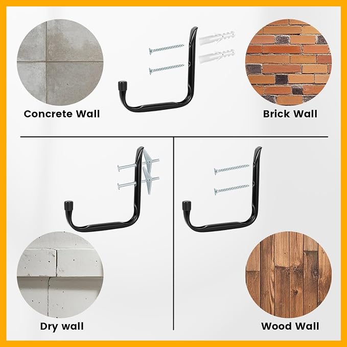 GURADESIGN 8-Pack Heavy Duty Garage Hooks - Image 4