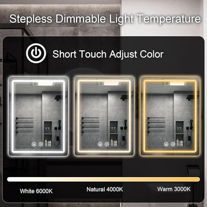 LED Bathroom Mirror, 20x28 in Vanity Mirrors - Image 4