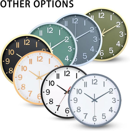 Wall Clocks Battery Operated 10 inch Modern Wall Clock, Silent Non Ticking Wall - Image 8