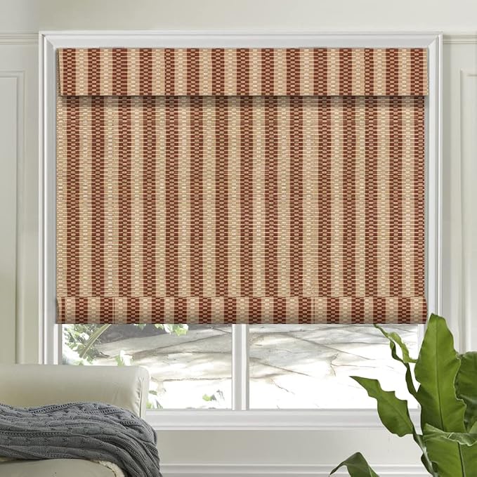 Letau No Drill No Tools Cordless Wood Window Shades Blinds, Bamboo Light by LETAU