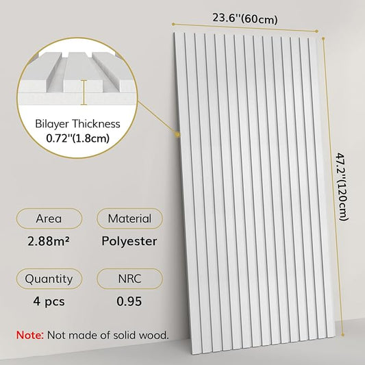 TONOR Dual-Layer Thickened Acoustic Wall Panels Self Adhesive, 4 Pack - Image 2