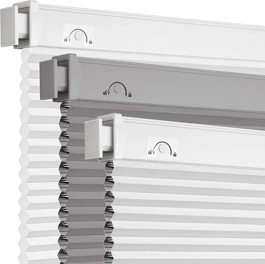 Grandekor No Drill No Tools Cordless Cellular Shades, 27.5" W x 64" H, UV by Grandekor
