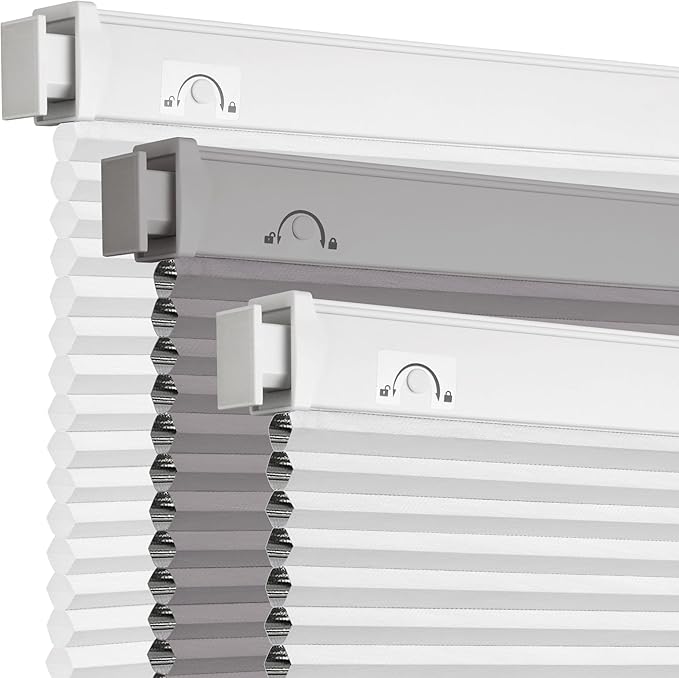Grandekor No Drill No Tools Cordless Cellular Shades, UV Protection Privacy No by Grandekor
