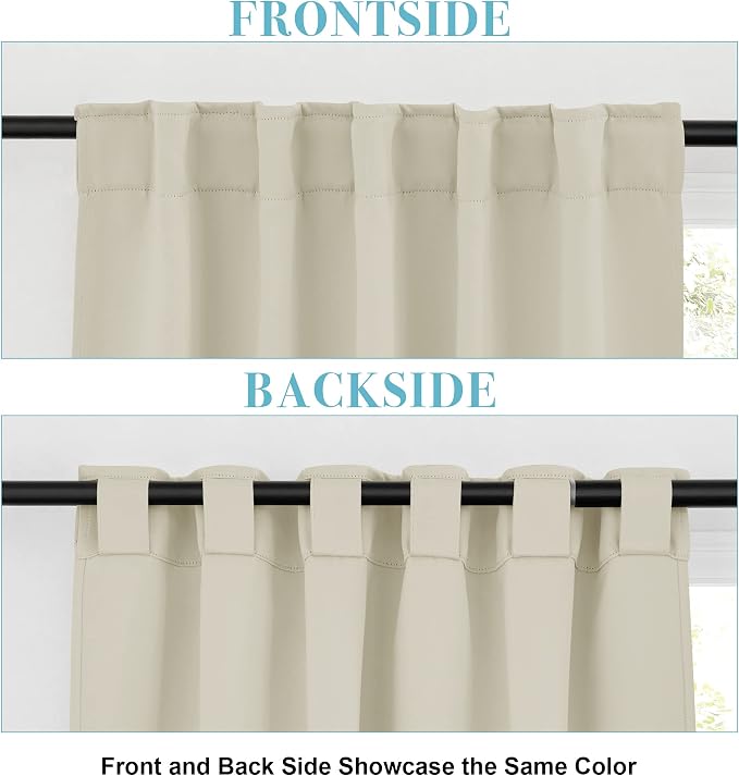 RYB HOME Blackout Curtains for Living Room, Privacy Thermal Insulating Window - Image 6