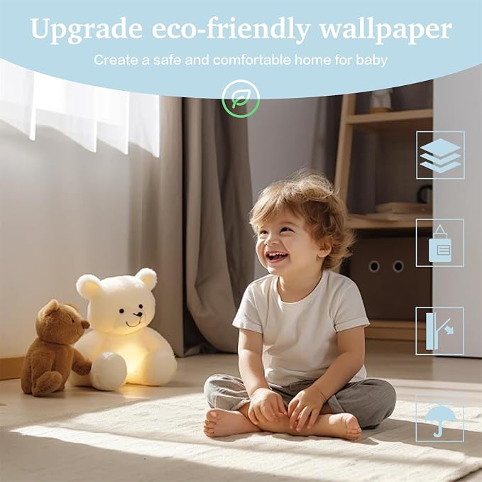 Dimoon 590''x17.7'' Peel and Stick Wallpaper White Contact Paper - Image 2
