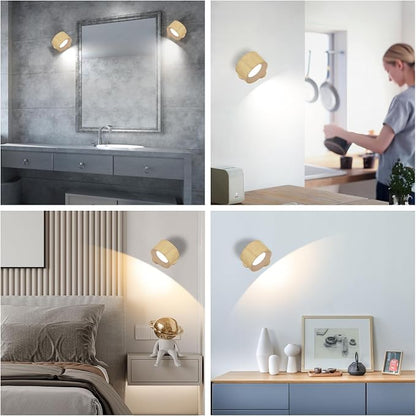 AKSDA Battery Operated Wall Light, LED Wall Sconce - Image 5
