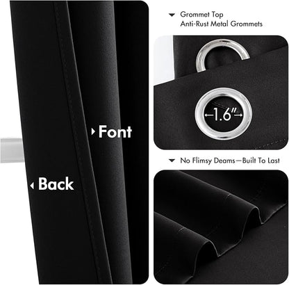 MIULEE Blackout Curtains for Bedroom Living Room 2 Panels, Thermal Insulated - Image 5