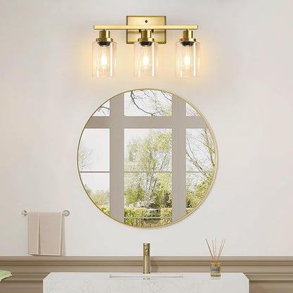 Ascher Bathroom Vanity Light Fixtures, 3 Light Wall Sconces Lighting - Image 4