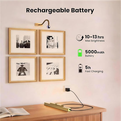 Picture Light Battery Rechargeable, 3 Color Modes and Dimmable Classic Art - Image 4