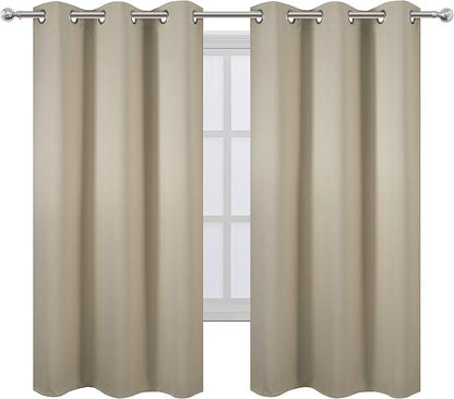 LEMOMO Beige Thermal Blackout Curtains/42 x 63 Inch/Set of 2 Panels Room - Image 2