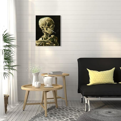 1 KINGO Van Gogh Canvas Wall Art: Skull of a Skeleton - Image 3