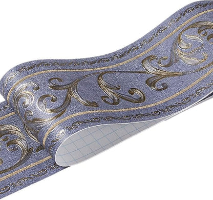 UPREDO 3D Decorative Floral Molding Waterproof Wallpaper Border Peel and Stick by UPREDO