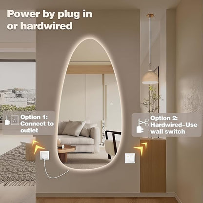 Led Full Body Mirror, Frameless Hanging Dressing Mirrors - Image 6