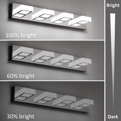 Ralbay Dimmable Bathroom Lights Modern 4 Lights Vanity Lights Fixtures Acrylic - Image 4