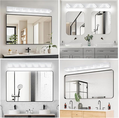 IZORRO LED Modern Bathroom Lights Fixtures, Matte White Acrylic Wall Lighting - Image 8