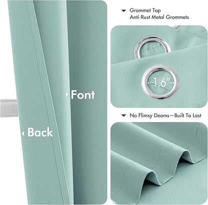 MIULEE Blackout Curtains for Bedroom Living Room 2 Panels, Thermal Insulated - Image 4