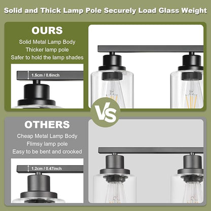 Unicozin Modern Bathroom Light Fixtures, 5 Light Vanity Lights Over Mirror - Image 3