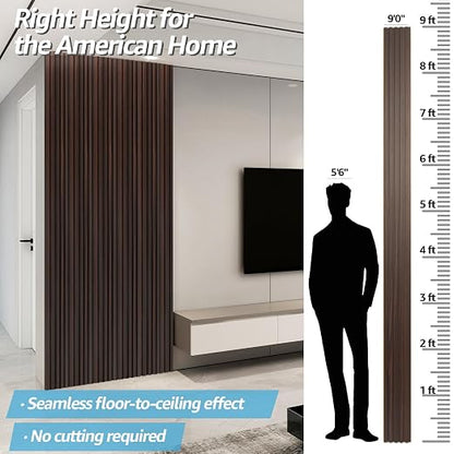 Art3d WPC Slat Wall Panels, Living Room - Image 2