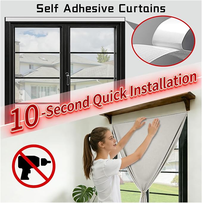 Self-Adhesive 100% Blackout Curtain - Image 3