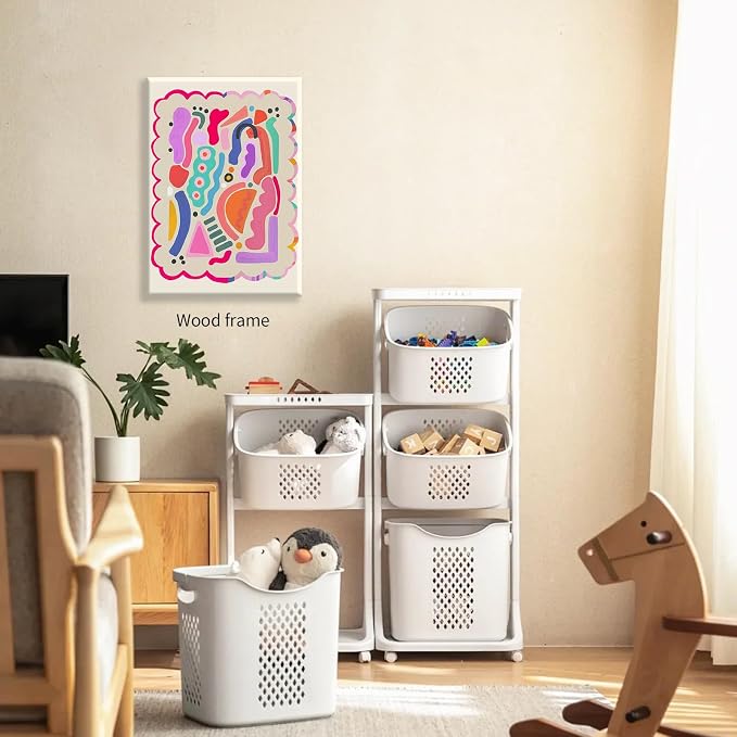 Funky Cute Kids Abstract Wall Art Trendy Bright Colorful Poster 24x36 inch - Image 3