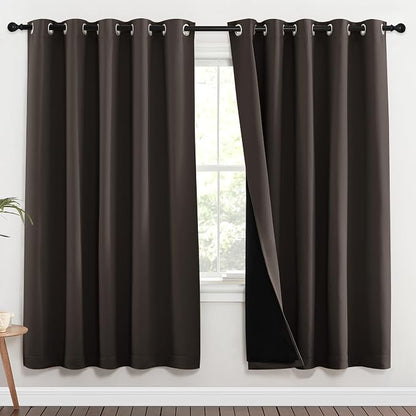 NICETOWN 100% Blackout Window Curtain Panels, 2 Pieces, 70-inch Wide Per Panel by NICETOWN