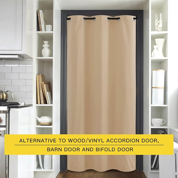 NICETOWN Door Screen Cover for Air Conditioner Room, Insulated Faux Accordion - Image 4