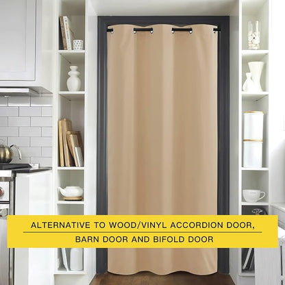 NICETOWN Door Screen Cover for Air Conditioner Room, Insulated Faux Accordion - Image 4