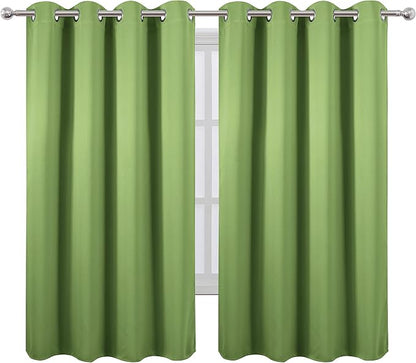LEMOMO Blackout Curtains 52 x 63 inch/Light Green Curtains Set of 2 - Image 2