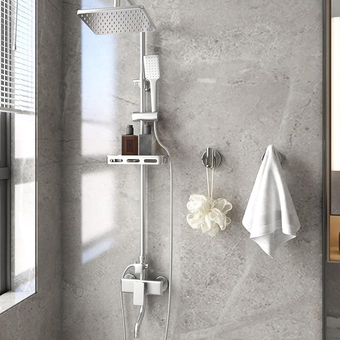 8 Pack Bath Towel Hooks, Wall Mount Towel Holder Chrome Finish Towel Rack - Image 4
