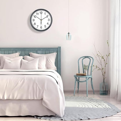 Silent Wall Clock Non Ticking, 6 Inch Wall Clocks Battery Operated, Small - Image 2