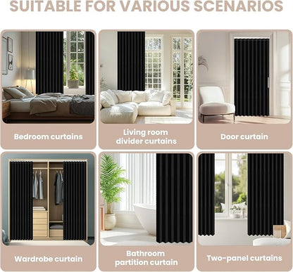 AJAZZ Blackout Sliding Door Curtains - Image 6