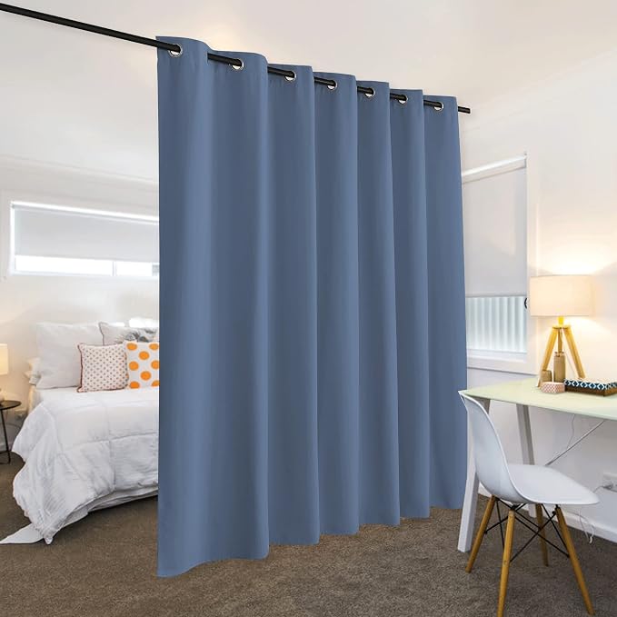 RYB HOME Privacy Room Divider Curtains Blackout Thermal Insulating Soundproof - Image 3