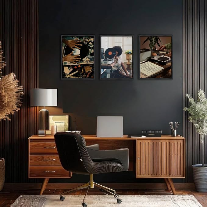 Black Girl Wall Art Decor Modern Black Woman Painting Prints - Image 3