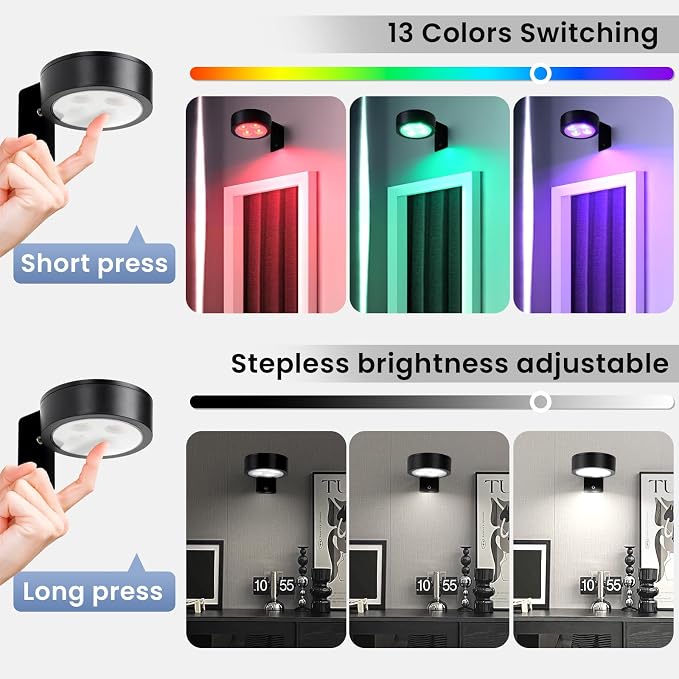 KELUOLY 4-Pack Wireless Battery Operated Painting Light - Image 4