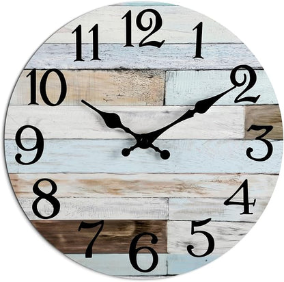 KECYET Wall Clock Battery Operated 16 Inch Silent Non-Ticking Coastal Country by KECYETWALLCLOCK
