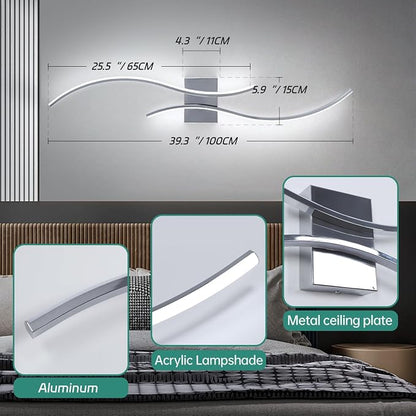 CANEOE Modern LED Wall Sconce, 39Inch LED Bathroom Vanity Light, 6000K Modern - Image 6