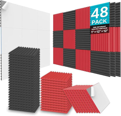 JBER 48 Pack Acoustic Foam Panels by JBER