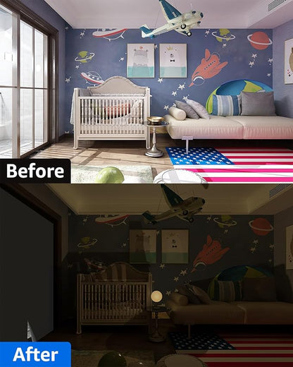 Sumobaby Blackout Curtains Portable 42"x60", No Drill Black Out Window Cover - Image 6