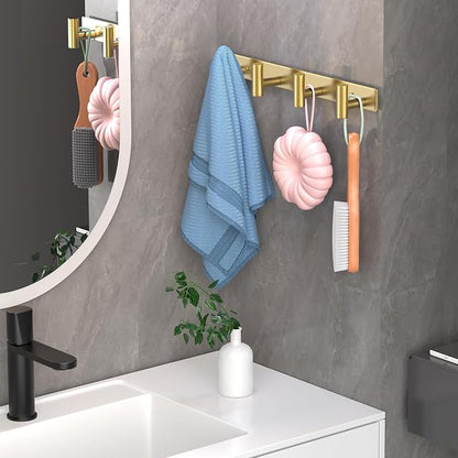 Wall Mounted Coat Rack-4 Hooks, Heavy Duty Stainless Steel Wall Hooks - Image 5