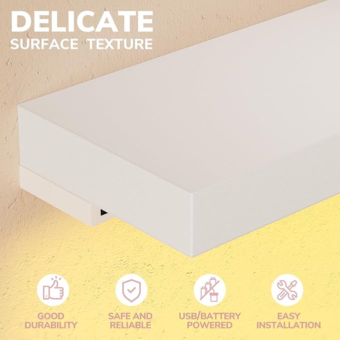 BAMEOS Floating Shelves with LED - Image 8