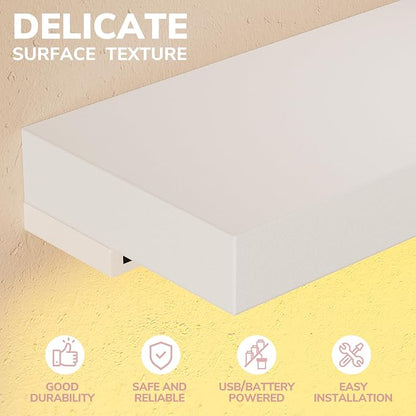BAMEOS Floating Shelves with LED - Image 8