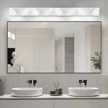 IZORRO LED Modern Bathroom Lights Fixtures, Matte White Acrylic Wall Lighting - Image 7