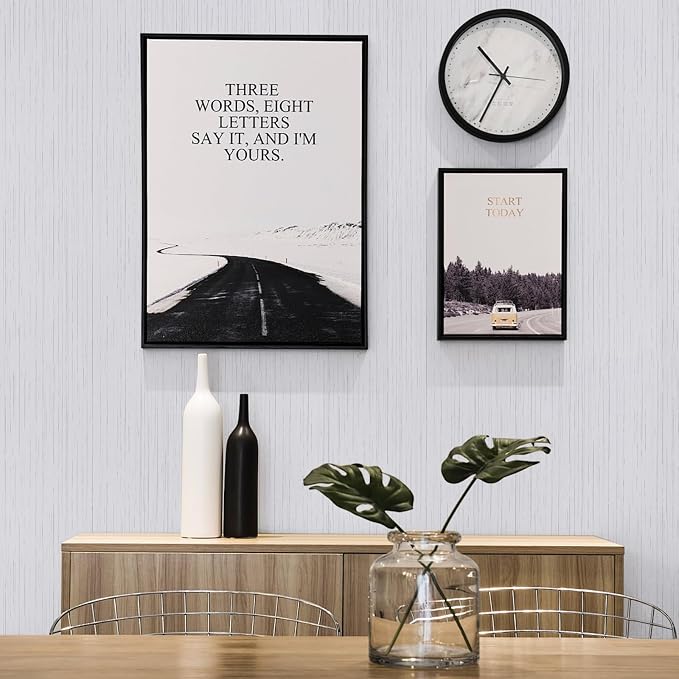 White Grasscloth Peel and Stick Wallpaper Texture Contact Paper A Set of 15.7" - Image 5