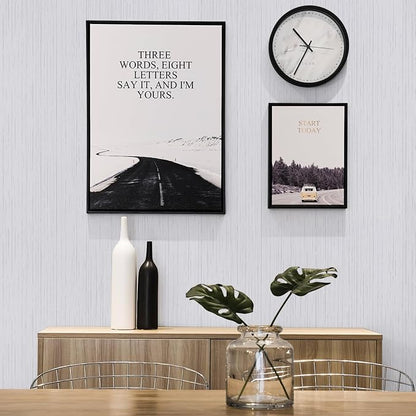 White Grasscloth Peel and Stick Wallpaper Texture Contact Paper A Set of 15.7" - Image 5